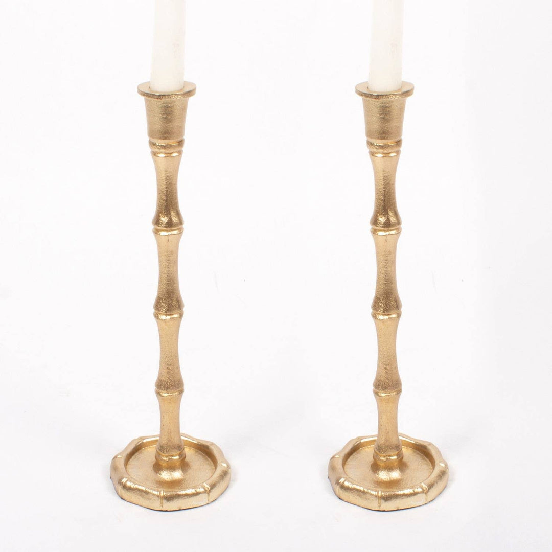 Gold Bamboo Candlestick Set - Large - Gabrielle's Biloxi
