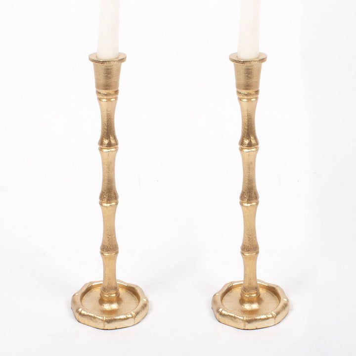 Gold Bamboo Candlestick Set - Large - Gabrielle's Biloxi