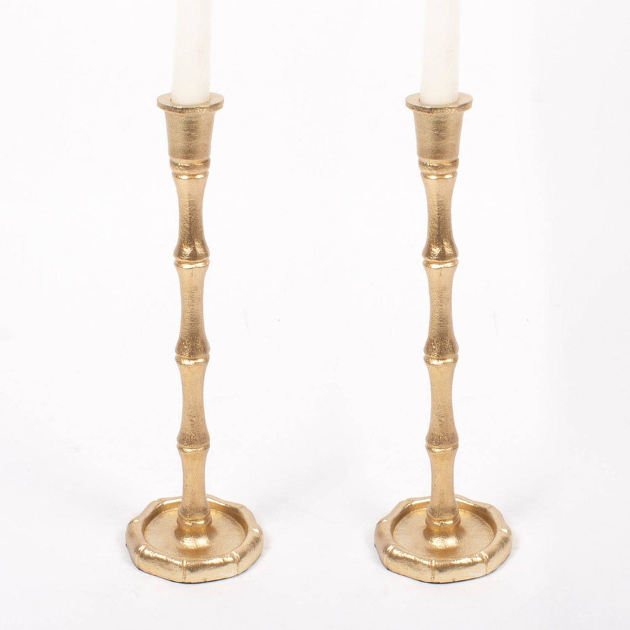 Gold Bamboo Candlestick Set - Large - Gabrielle's Biloxi