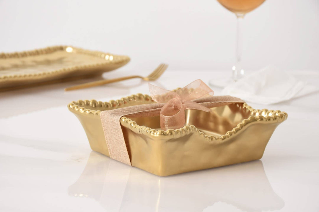 Pampa Bay Cocktail Napkin Holder - Gold - Gabrielle's Biloxi