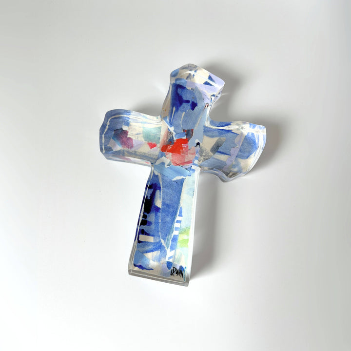 PERIWINKLE ACRYLIC CROSS - Gabrielle's Biloxi