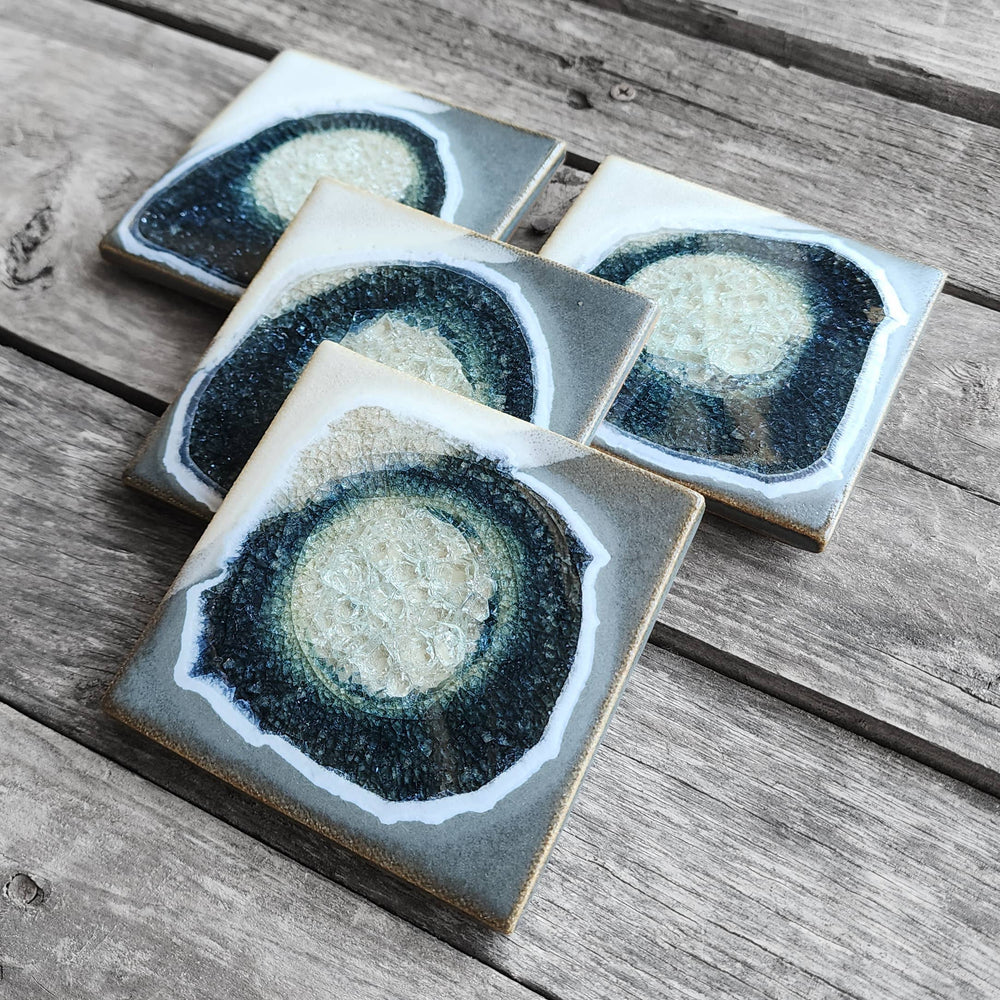 Dock 6 Pottery Square Coaster Set of 4 - Grey & White - Gabrielle's Biloxi