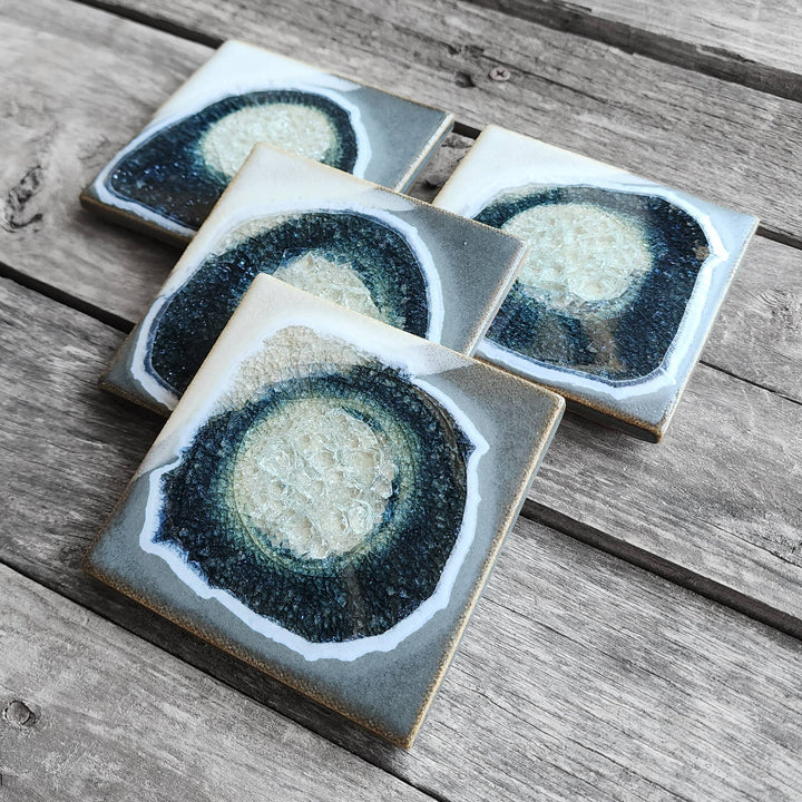 Dock 6 Pottery Square Coaster Set of 4 - Grey & White - Gabrielle's Biloxi
