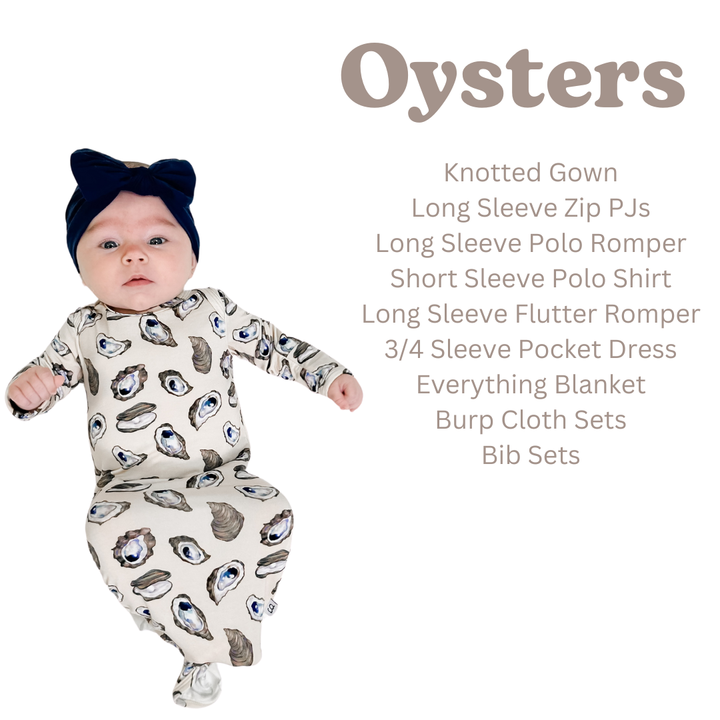 Coastal Oysters - Convertible Zip Pajamas - Gabrielle's Biloxi