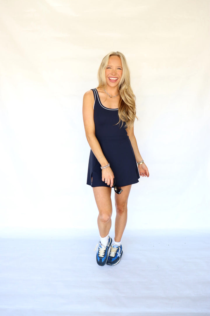 Splits59 Martina Rigor Color Block Dress - Indigo/Spearmint - Gabrielle's Biloxi