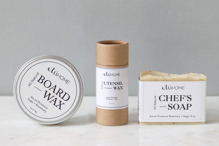All-Natural Wood Board Wax with Cloth Pad, Rosemary and Sage - Gabrielle's Biloxi