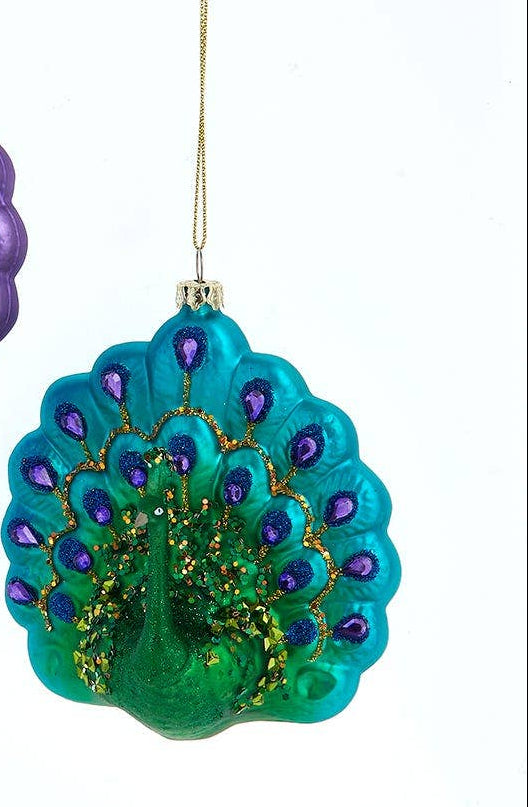 Glass Peacock Ornament - Assorted - Gabrielle's Biloxi