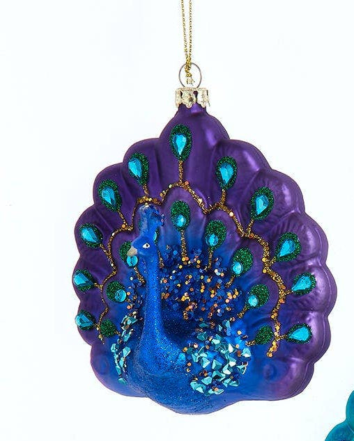 Glass Peacock Ornament - Assorted - Gabrielle's Biloxi