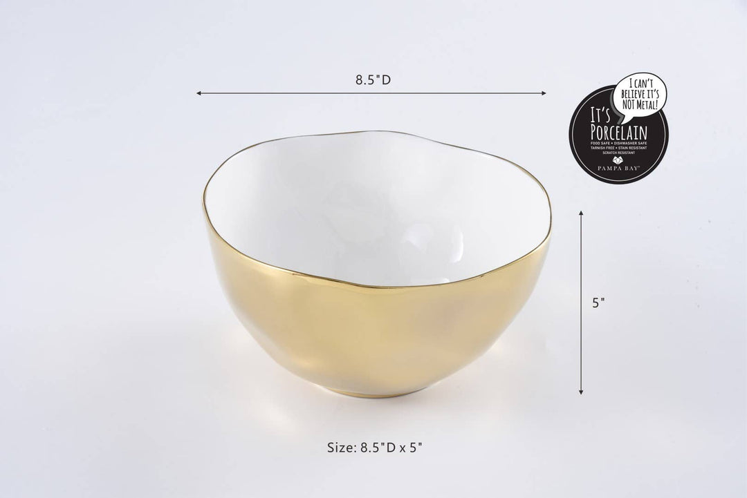 Pampa Bay Large Bowl - Gold Bottom - Gabrielle's Biloxi