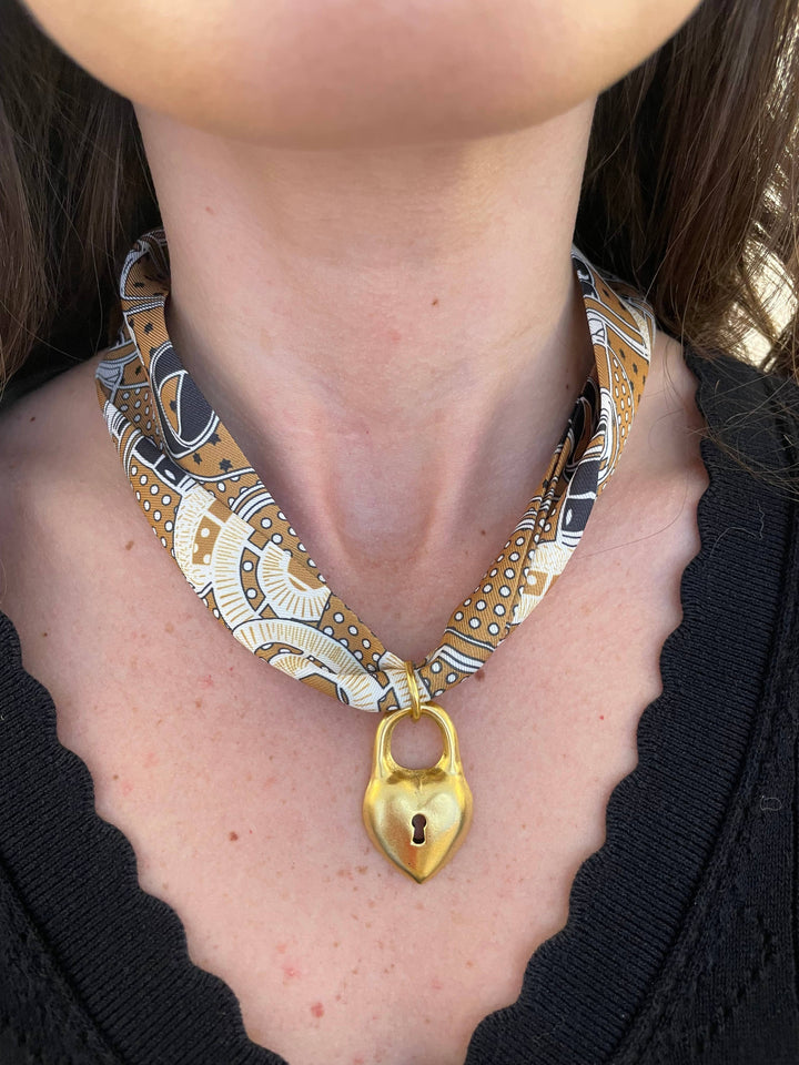 Locket Scarf Necklace - Gabrielle's Biloxi