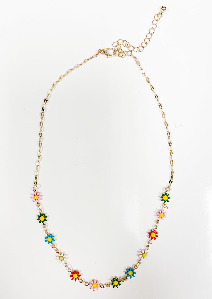 Colorful Flower Necklace - Gabrielle's Biloxi