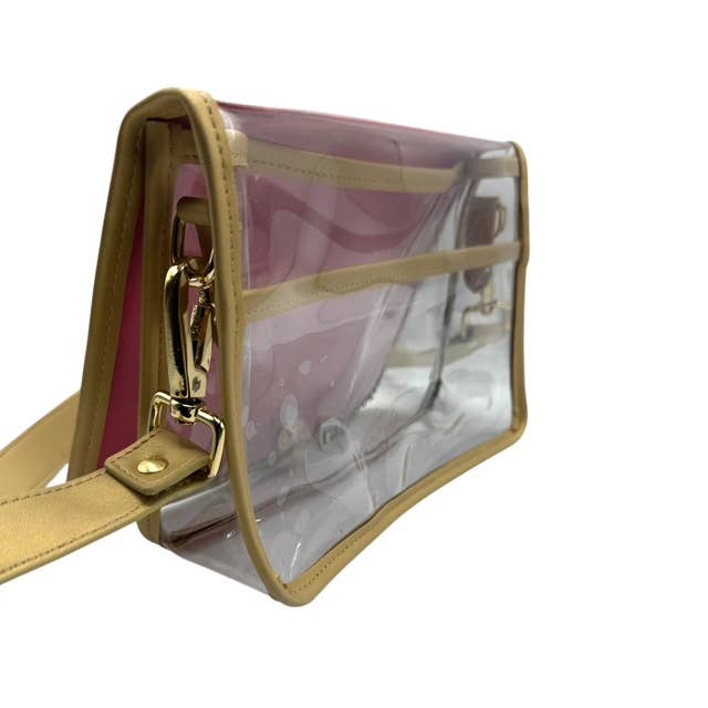 Antelope Clear Stadium Bag w/ Gold Chain LInk - Gabrielle's Biloxi