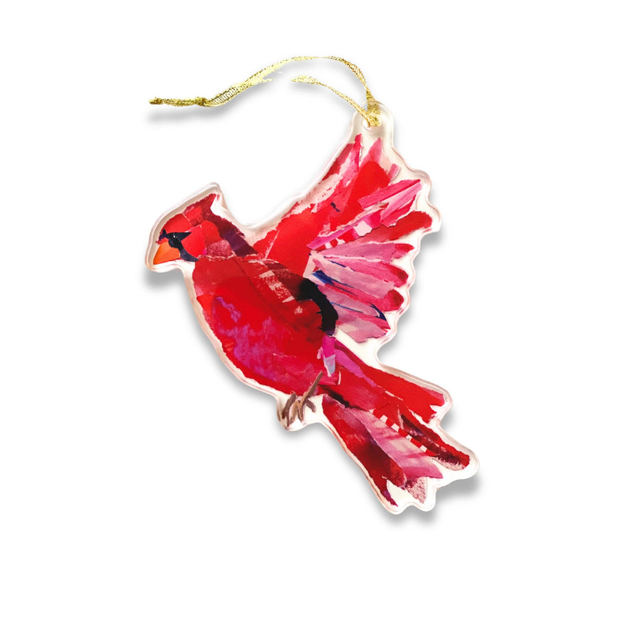 Cardinal in Flight Ornament - Gabrielle's Biloxi