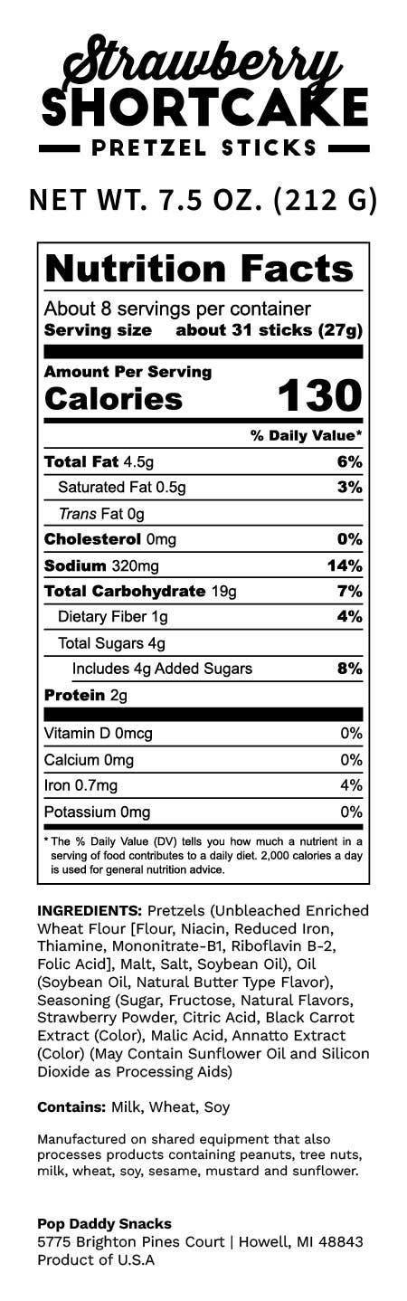 Berry Delicious Strawberry Shortcake Pretzels - 7.5oz - Gabrielle's Biloxi