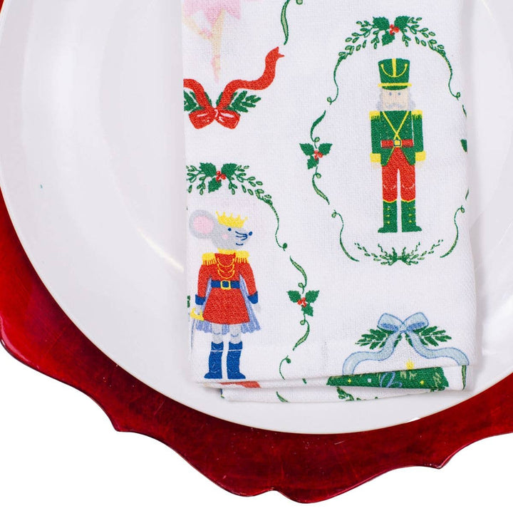 Nutcracker Waltz Napkin - White/Multi - Gabrielle's Biloxi