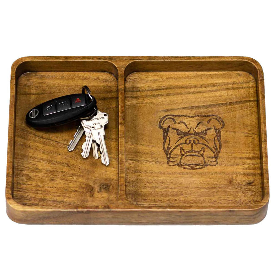 Bulldog Etched Wood Valet Tray - Gabrielle's Biloxi