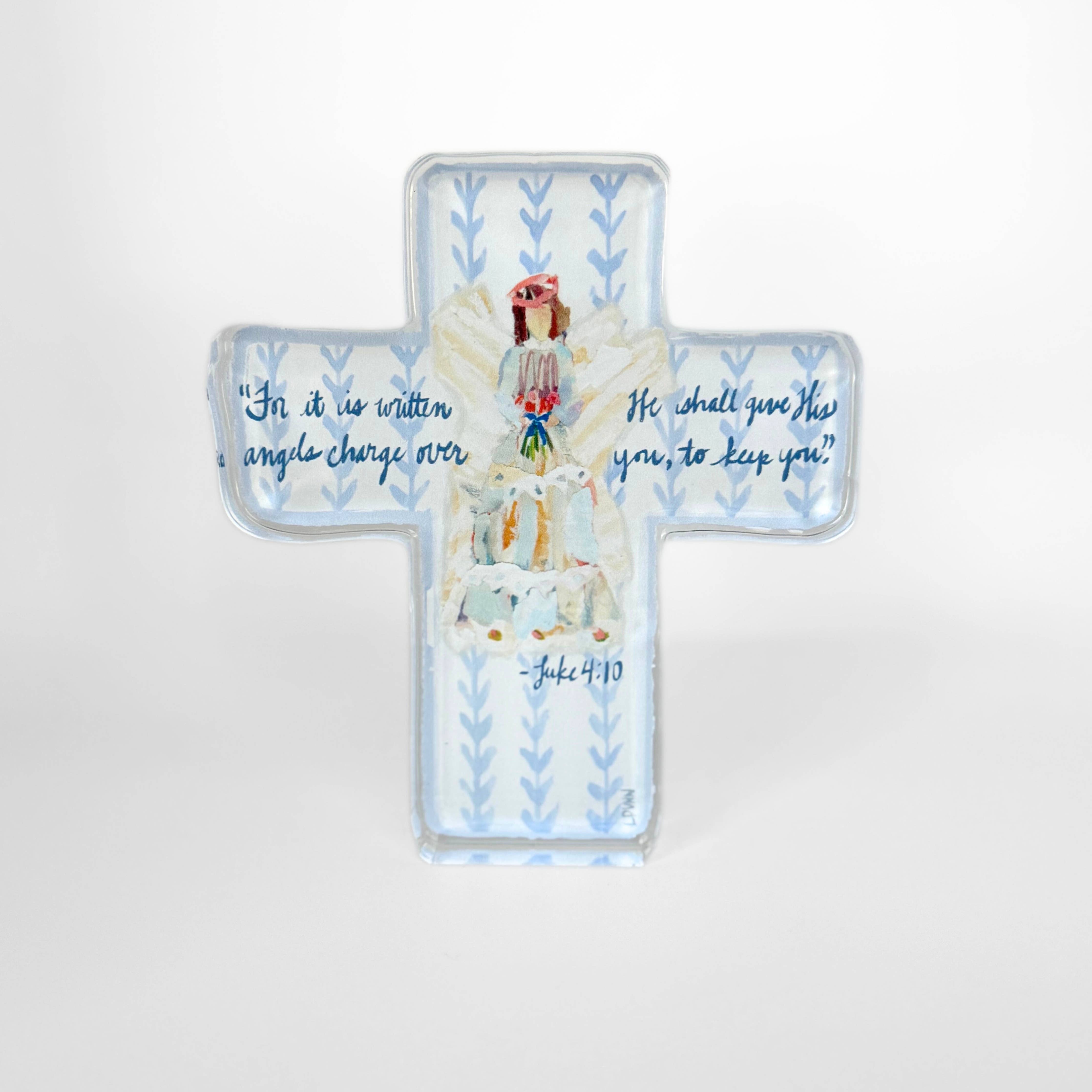 Angels to Watch Over Us Acrylic Cross - Gabrielle's Biloxi