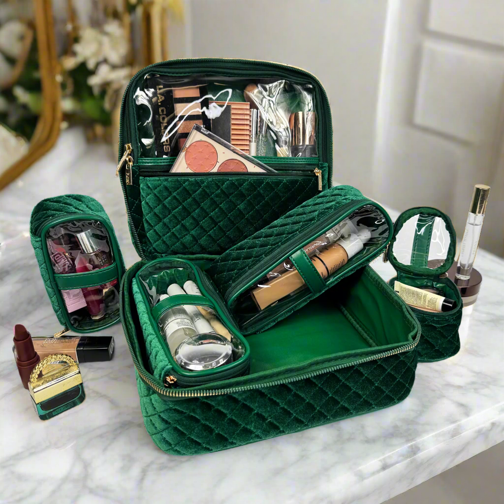 PurseN Mini Diva Makeup Case - Emerald Velvet - Gabrielle's Biloxi