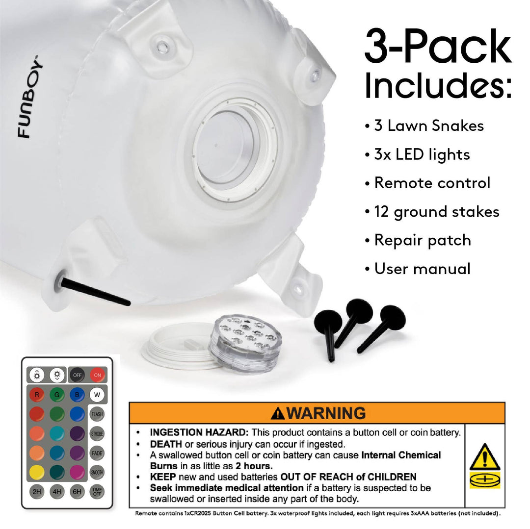 Black and White Halloween Lawn Snakes - Gabrielle's Biloxi