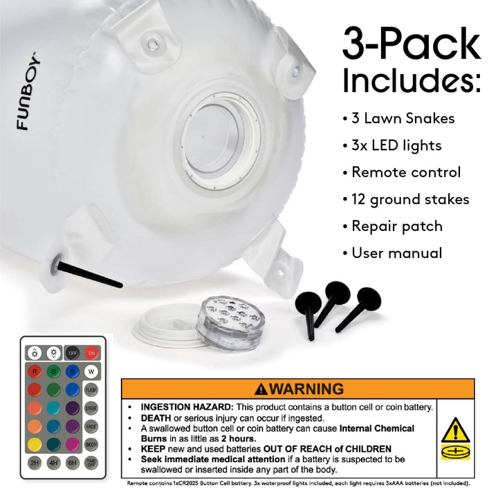 Black and White Halloween Lawn Snakes - Gabrielle's Biloxi