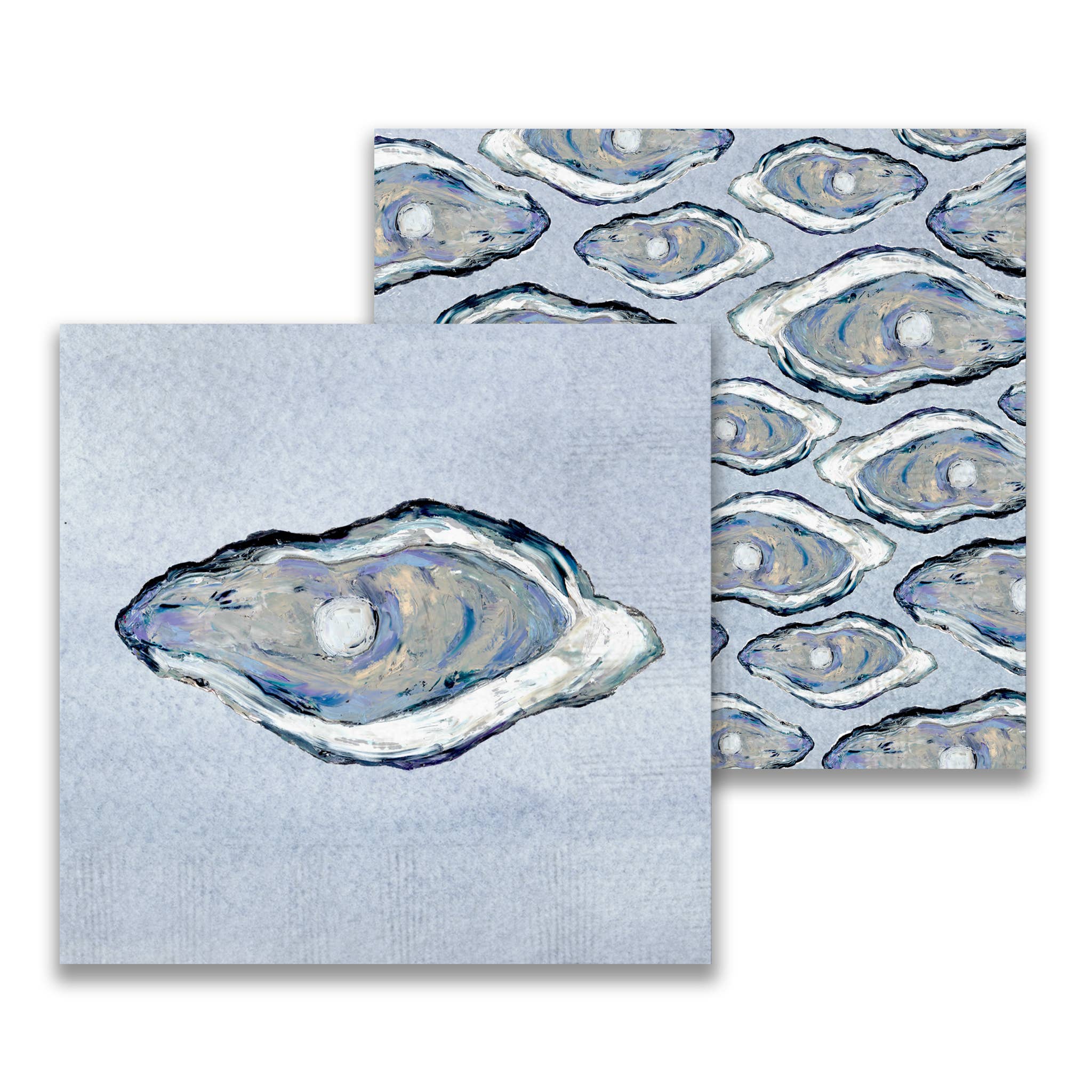 Blue Oyster Cocktail Napkin - Gabrielle's Biloxi