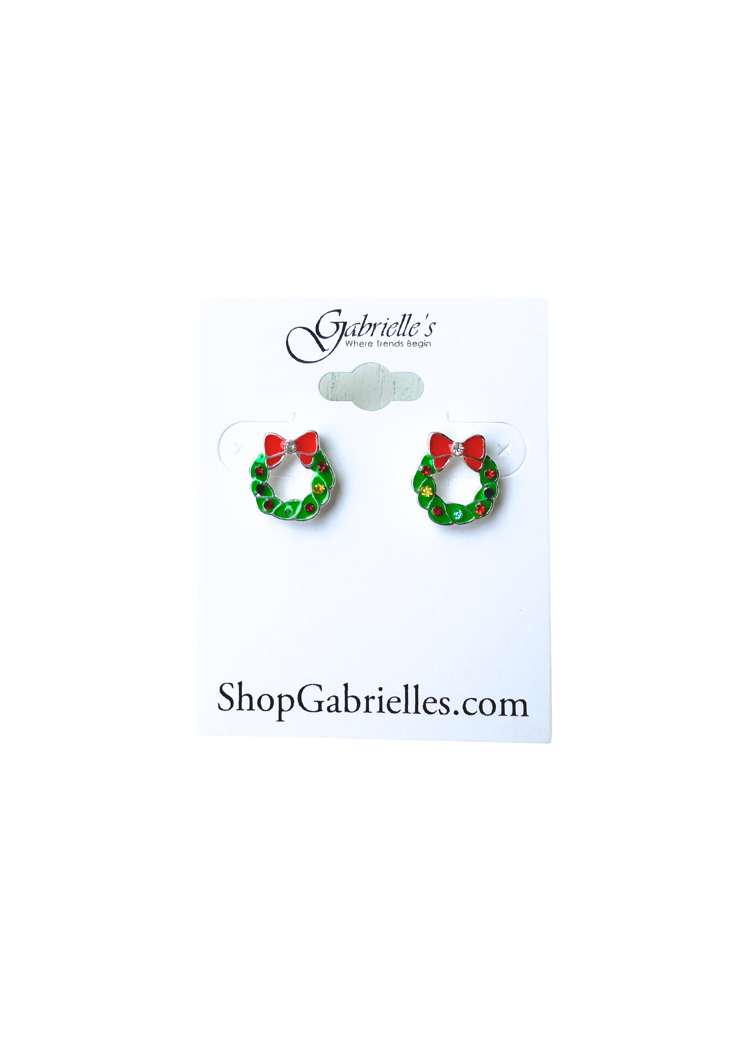 Christmas Wreath Earrings - Gabrielle's Biloxi