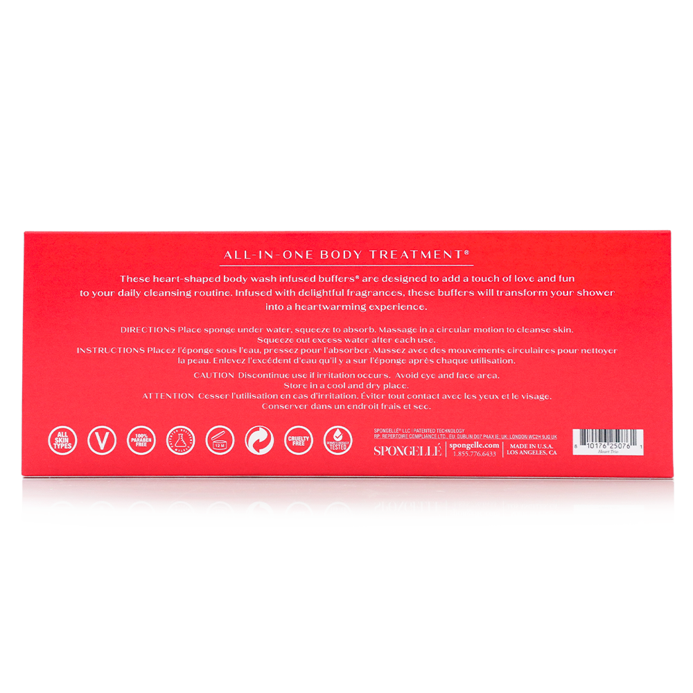 Spongellé Heart Travel Buffer Trio Gift Set