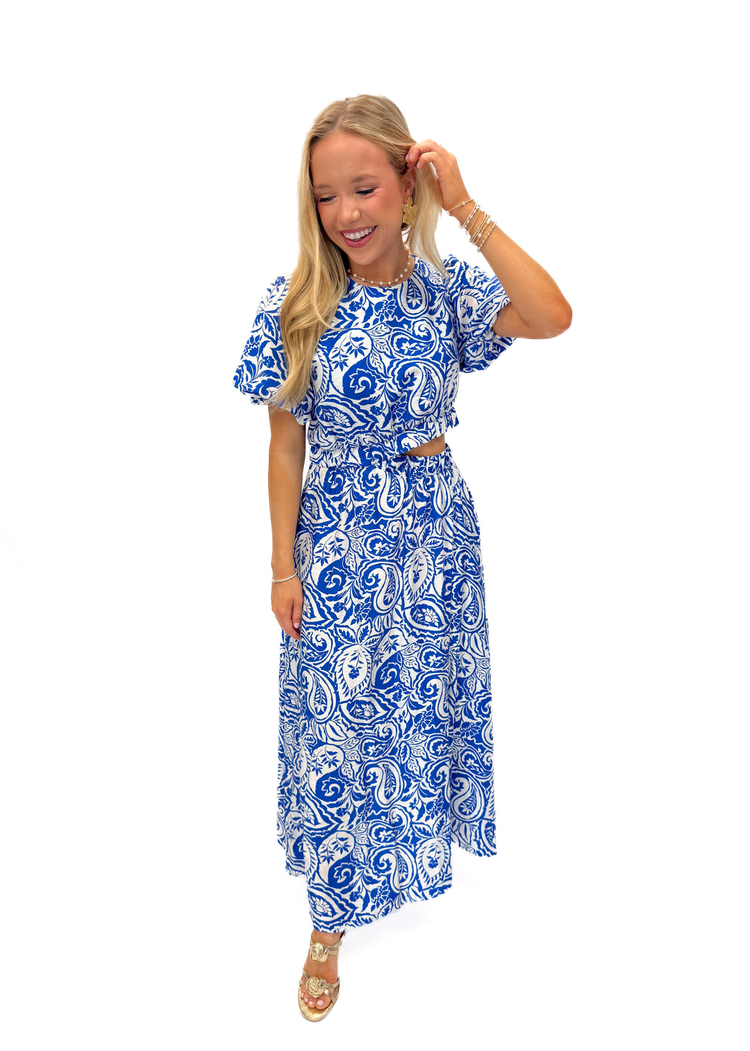 Meet Me in Santorini Athena Blue Paisley Cut Out Maxi Dress Gabrielle's Biloxi Meet Me in Santorini Athena Blue Paisley Cut Out Maxi Dress Gabrielle's Biloxi