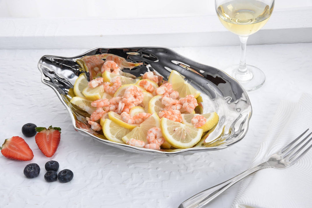 Pampa Bay Large Oyster Bowl - Silver - Gabrielle's Biloxi