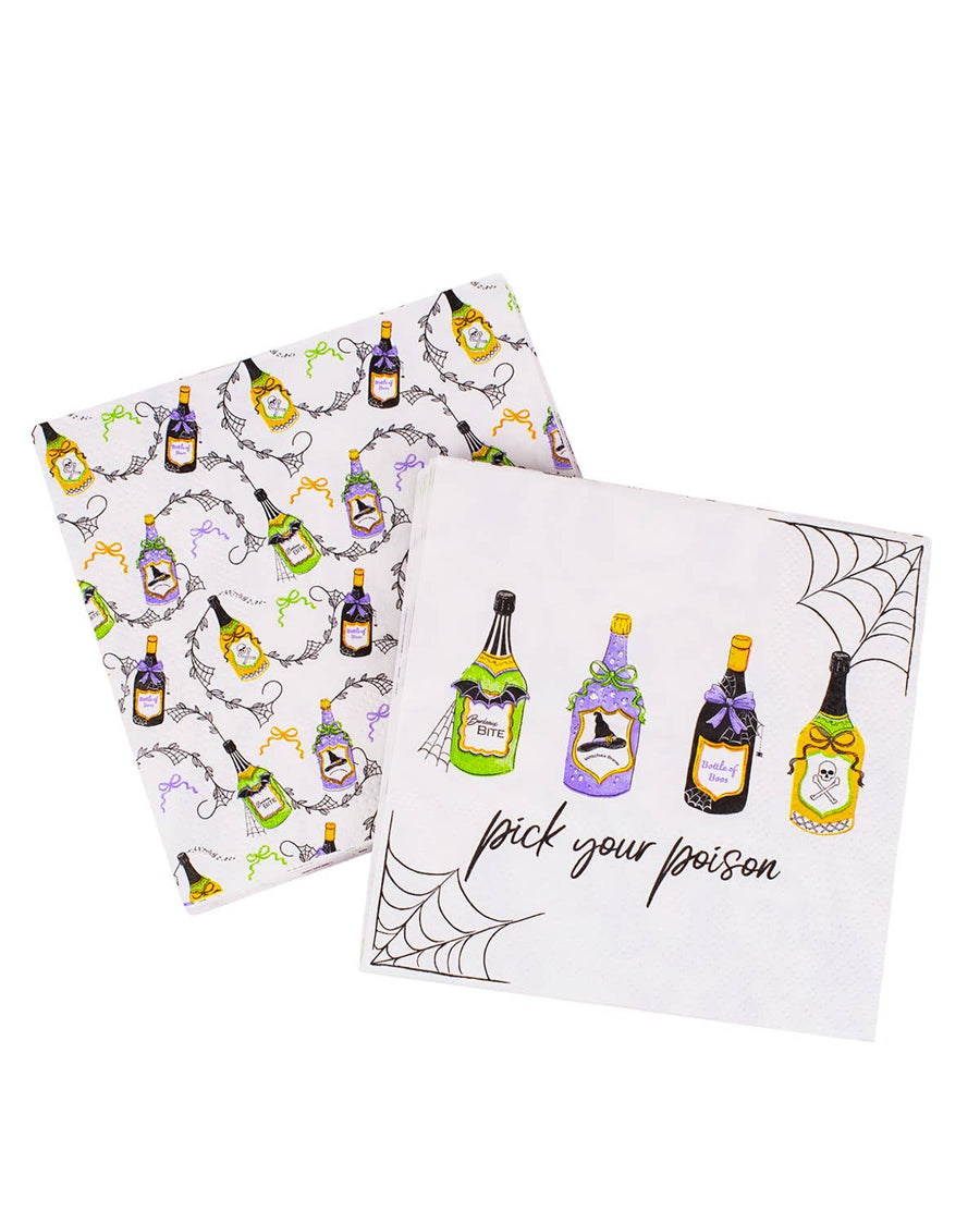 Pick Your Poison Cocktail Napkins - White/Multi - Gabrielle's Biloxi
