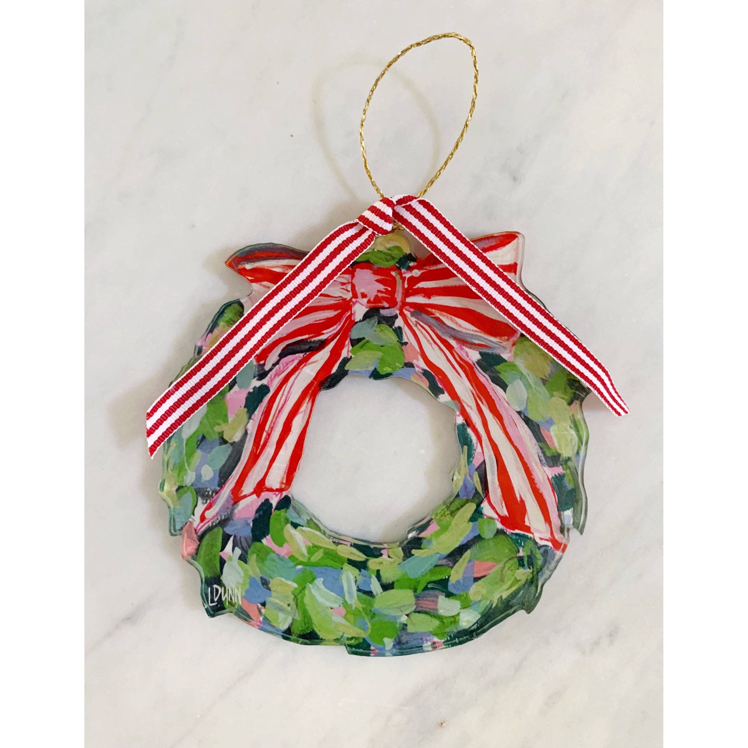 Wreath Acrylic Ornament - Gabrielle's Biloxi