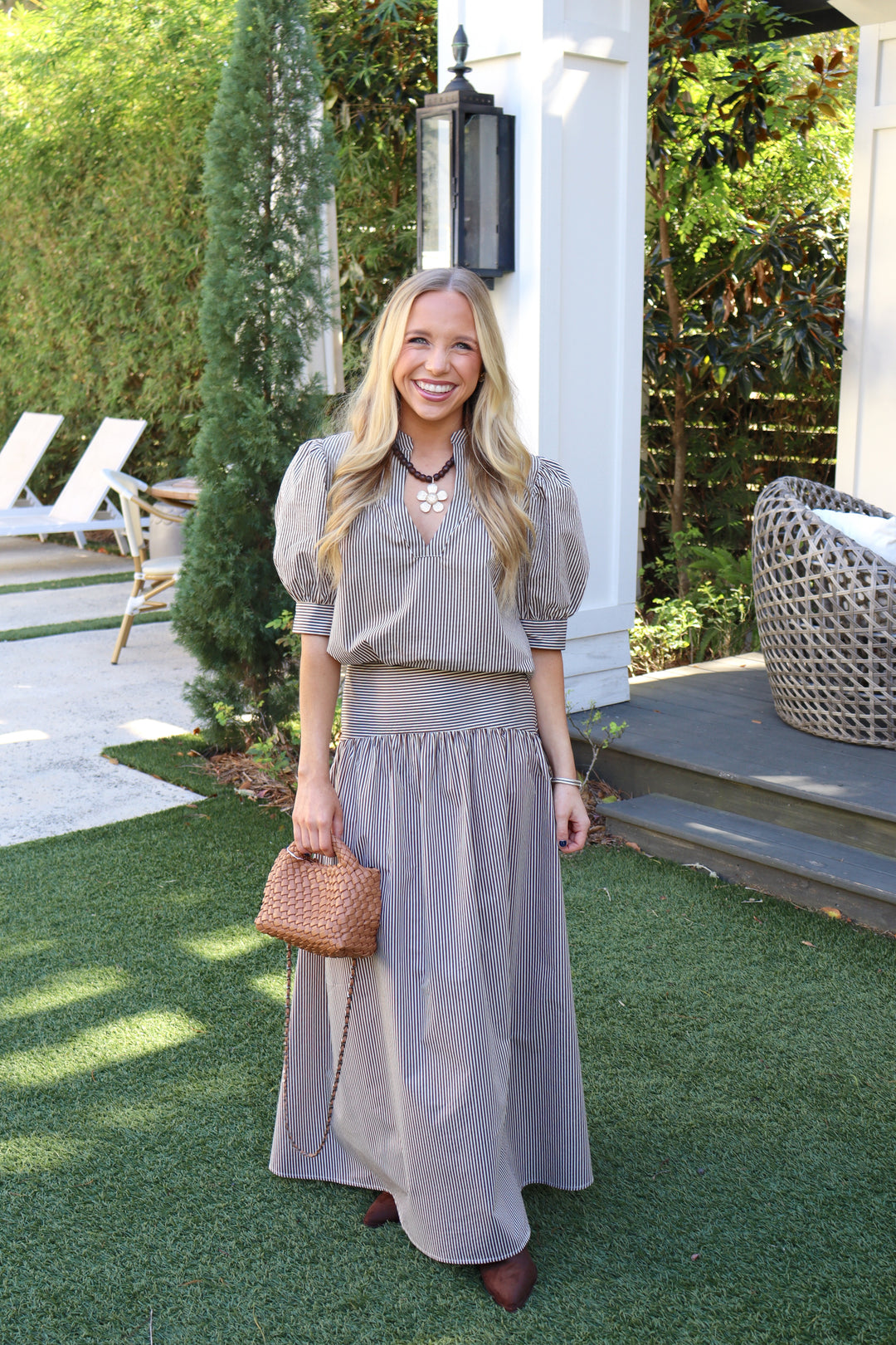 Sundays Ingrid Top - Umber Lurex