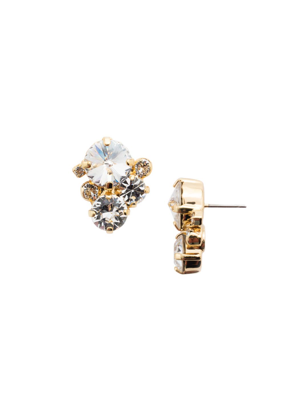 Sorrelli Crystal Assorted Rounds Stud Earrings -  Crystal - Gabrielle's Biloxi