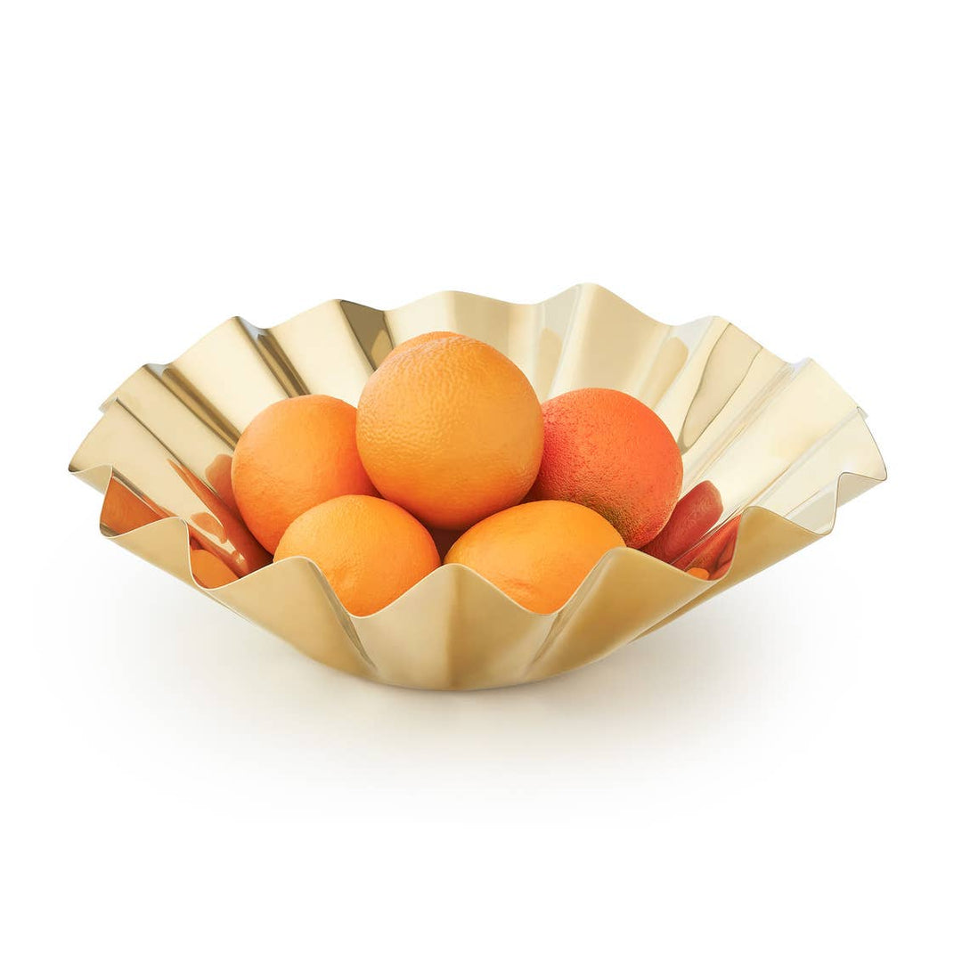 Cerro Gold Round Serving Bowl - Gabrielle's Biloxi