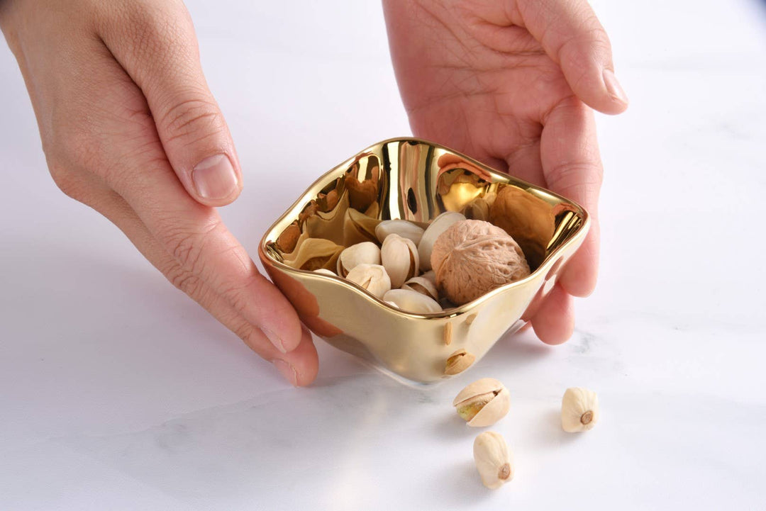 Pampa Bay Mini Square Bowl - Gold - Gabrielle's Biloxi