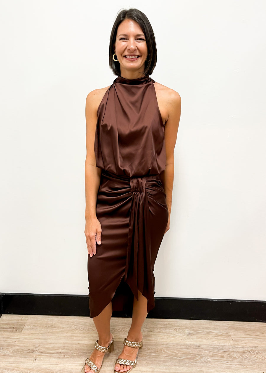 LBLOX High Waisted Split Skirt - Mahogany - Gabrielle's Biloxi