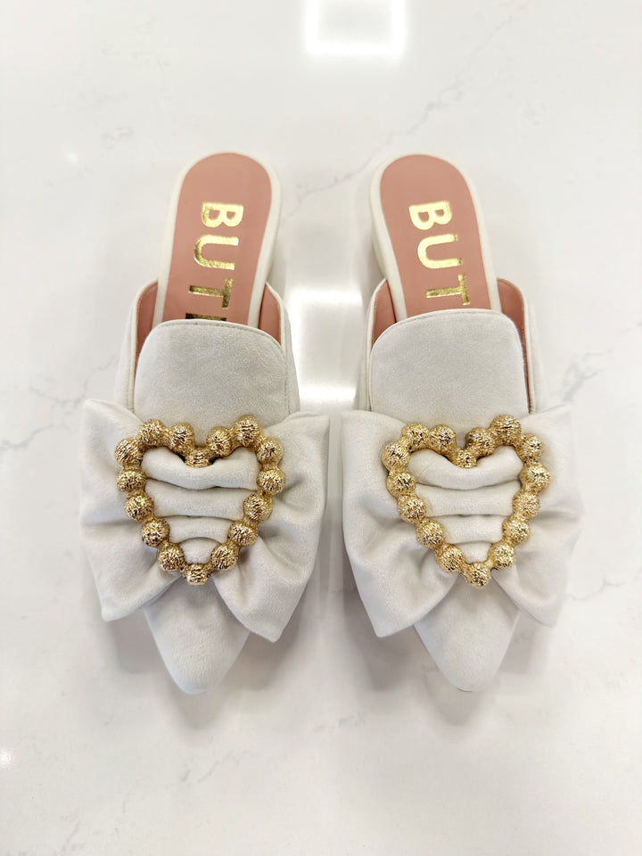 BUTRICH Fanny Velvet Mule - Ivory - Gabrielle's Biloxi