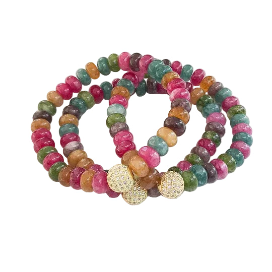 Virtue Rondelle Bracelet with CZ - Tutti Frutti