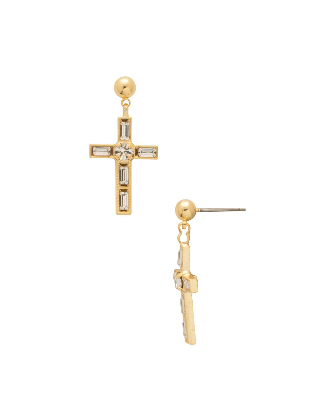 Cross Dangle Earrings - EEX6BGCRY
