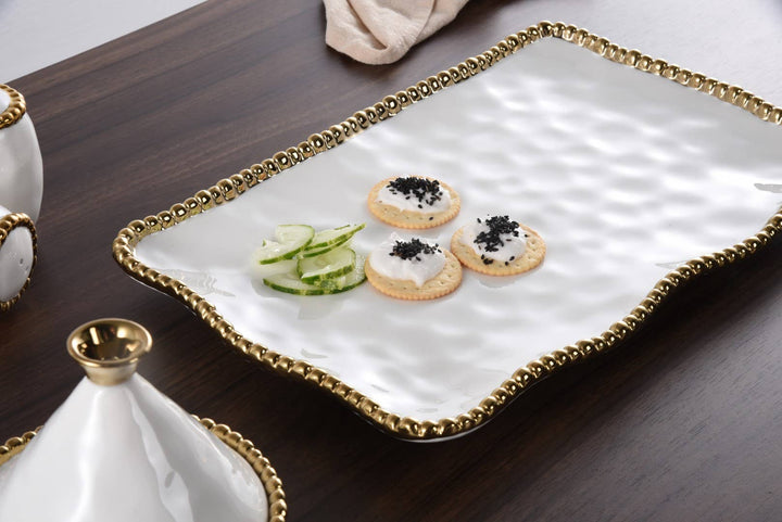 Pampa Bay Medium Platter - White Gold - Gabrielle's Biloxi