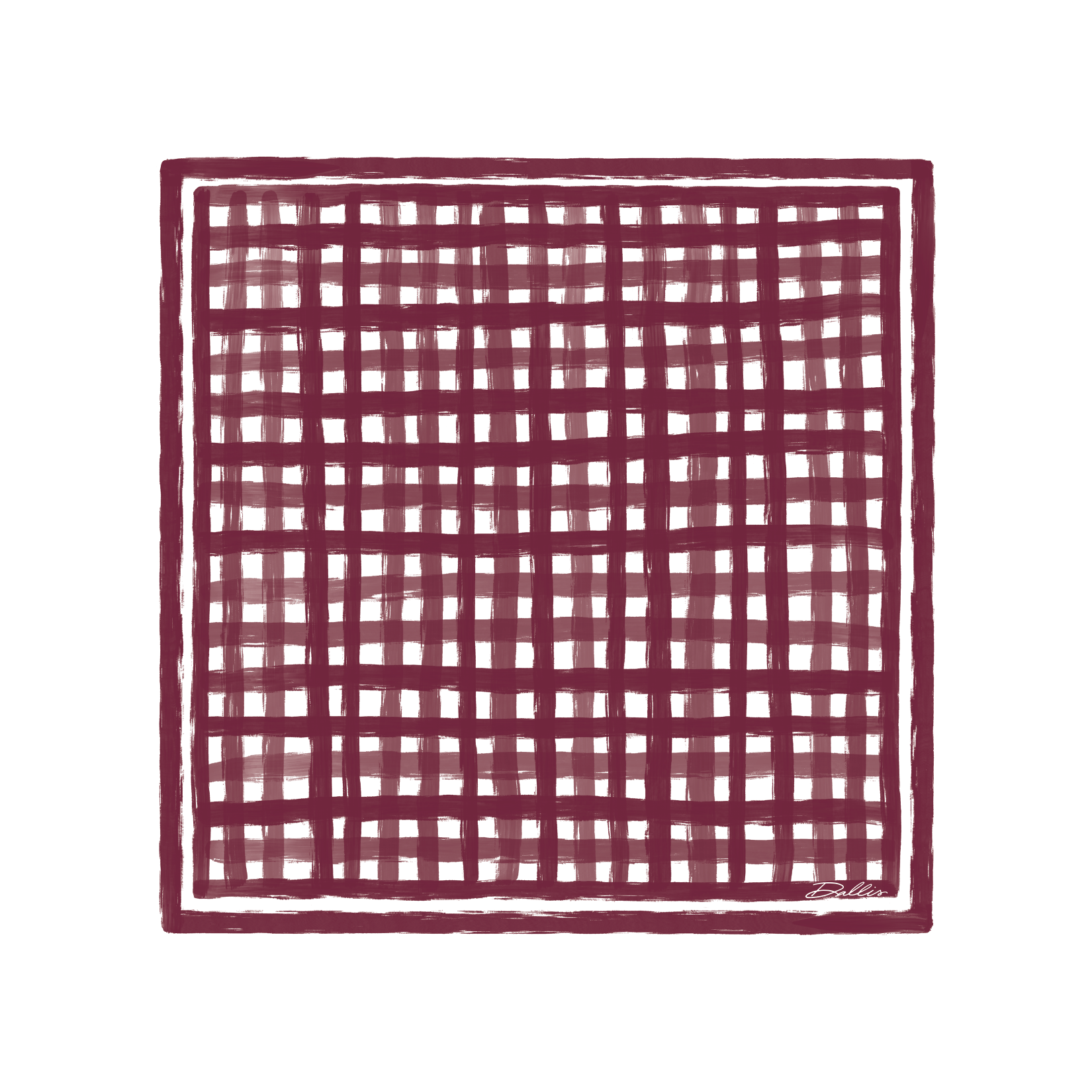 Tailgate Check Scarf in Burgundy