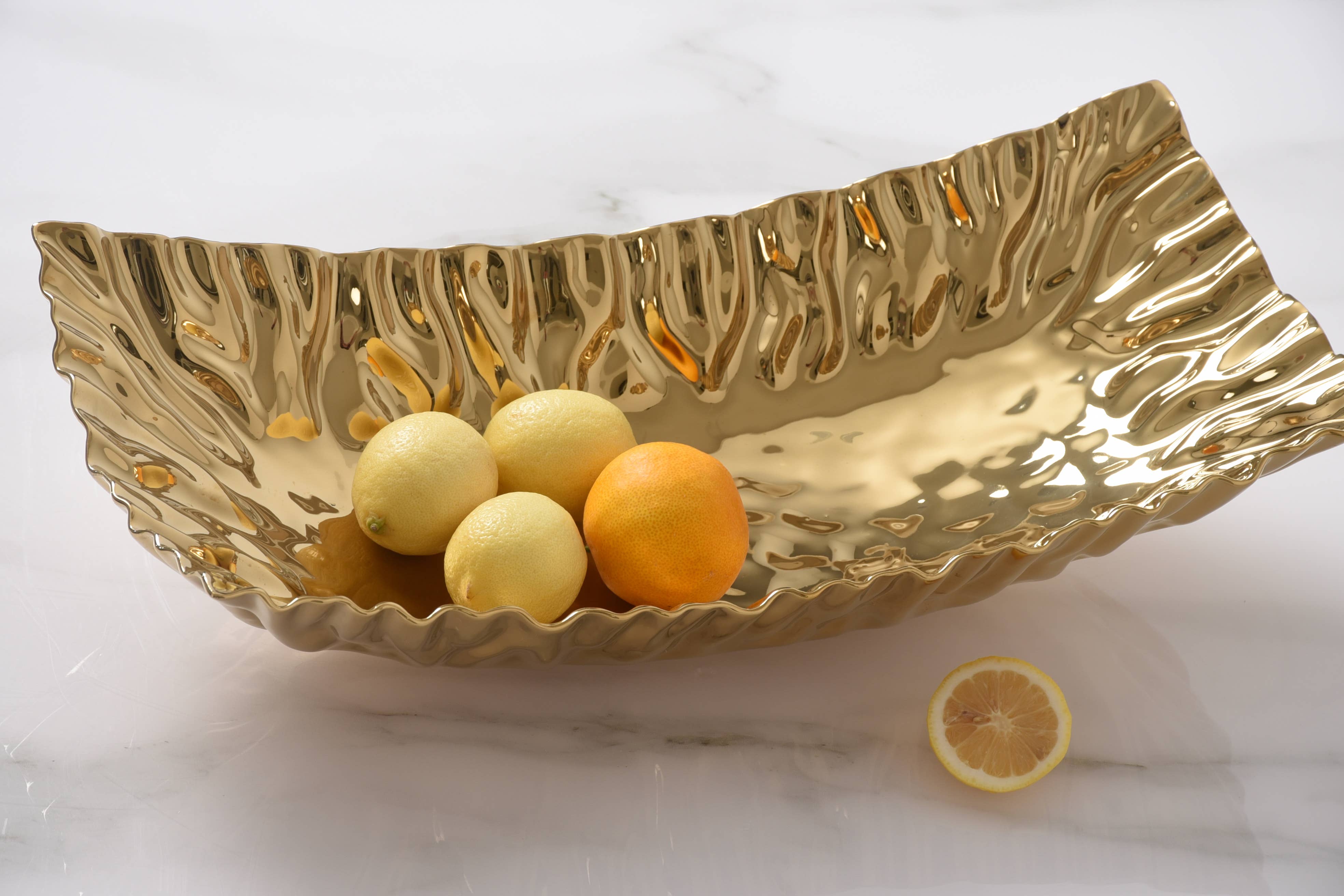 Pampa Bay Rectangular Centerpiece - Gold - Gabrielle's Biloxi