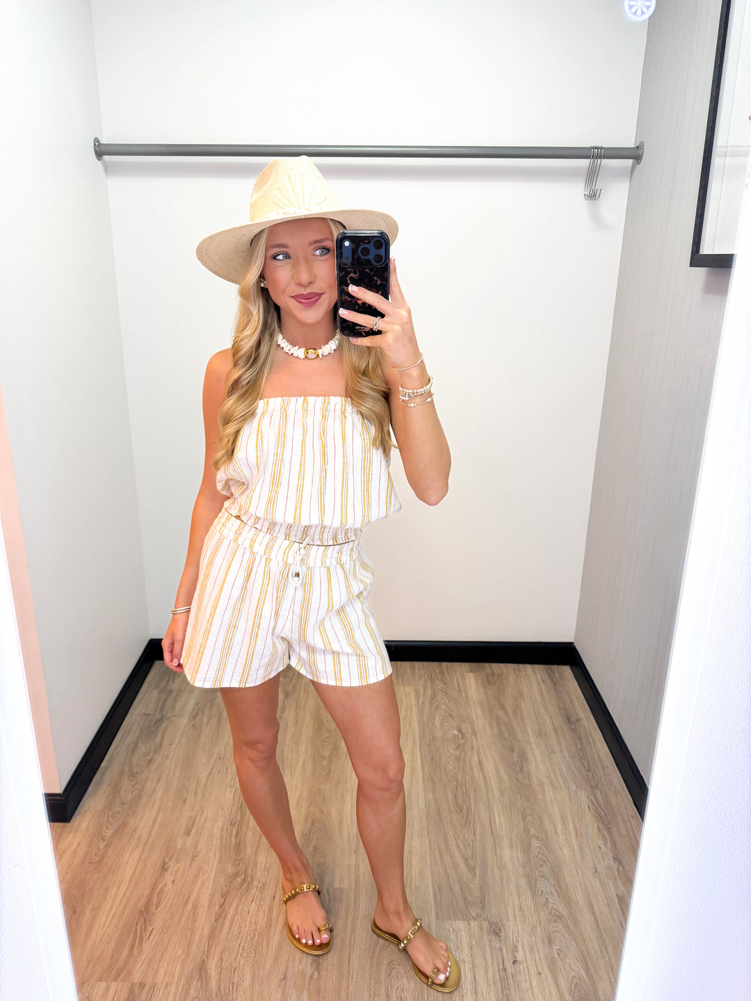 Bobi Smocked Tube Top - Sun Rays Stripe