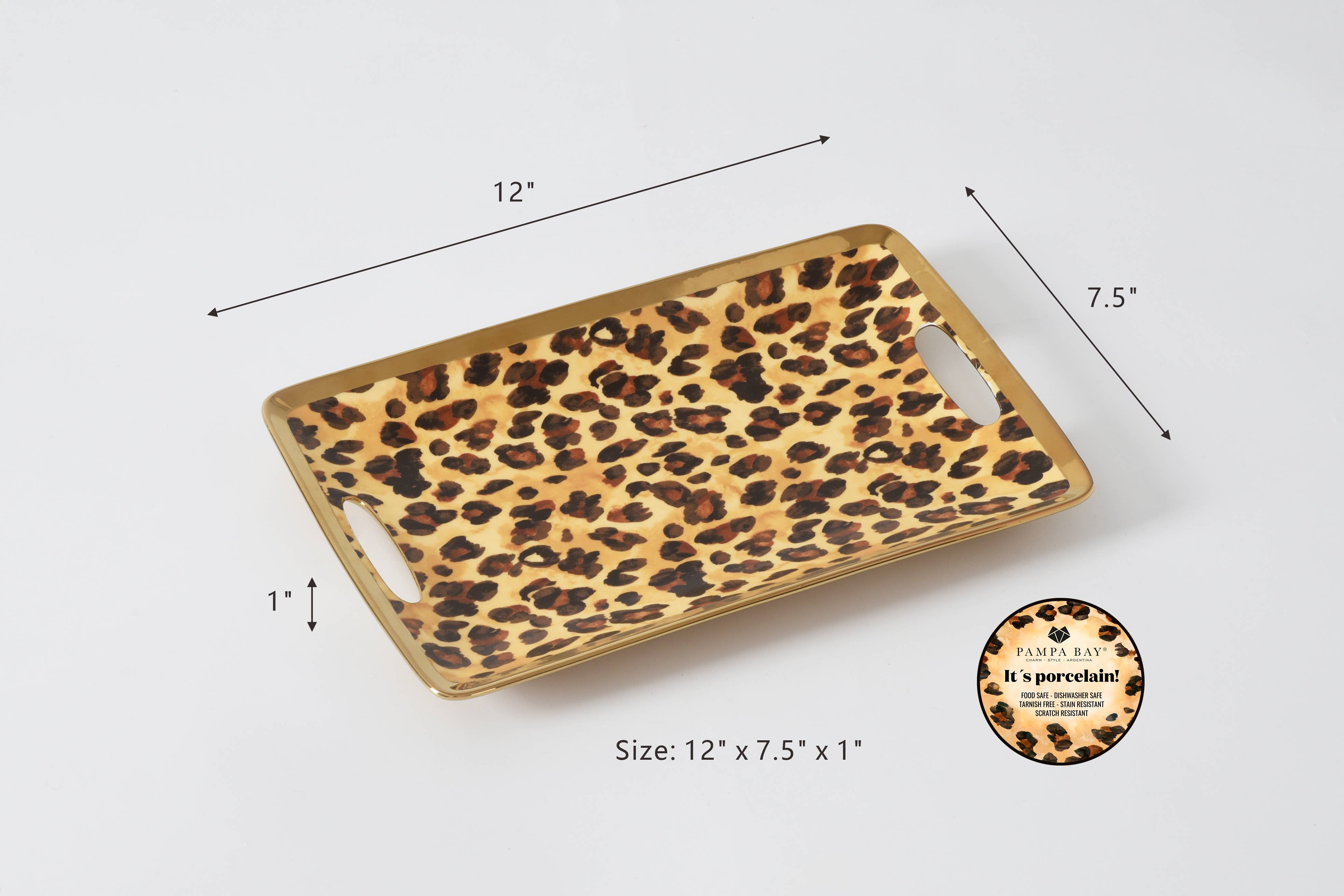 Pampa Bay Small Tray - Leopard - Gabrielle's Biloxi