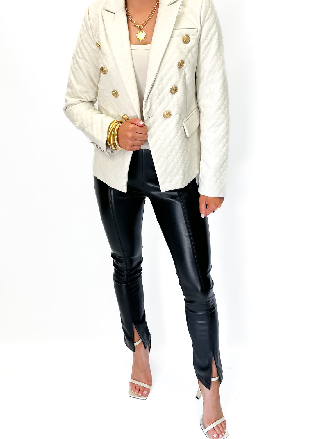 Vegan Leather Leggings - Black - Gabrielle's Biloxi
