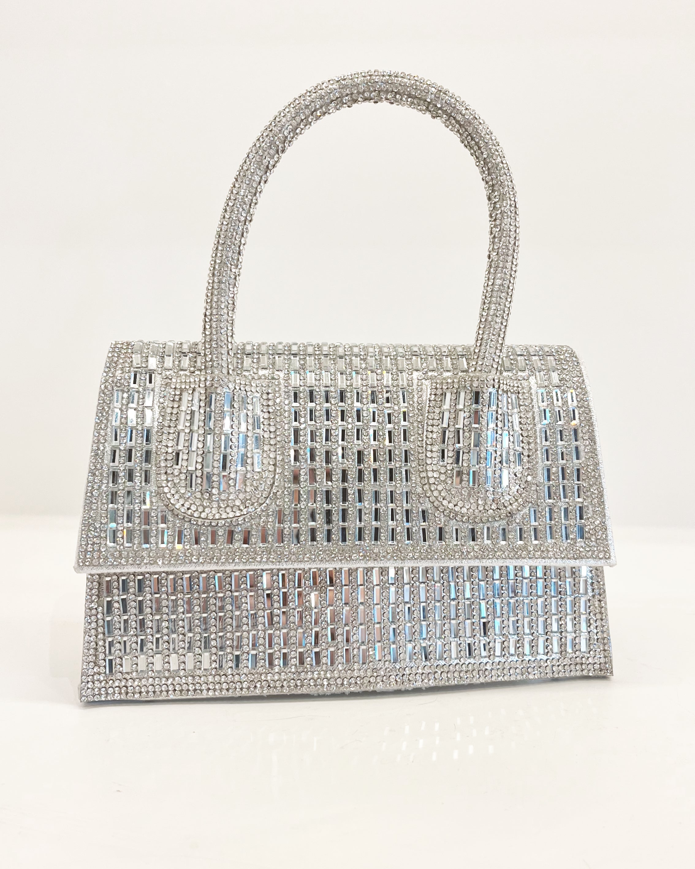 Mini Crystal Handbag - Sliver
