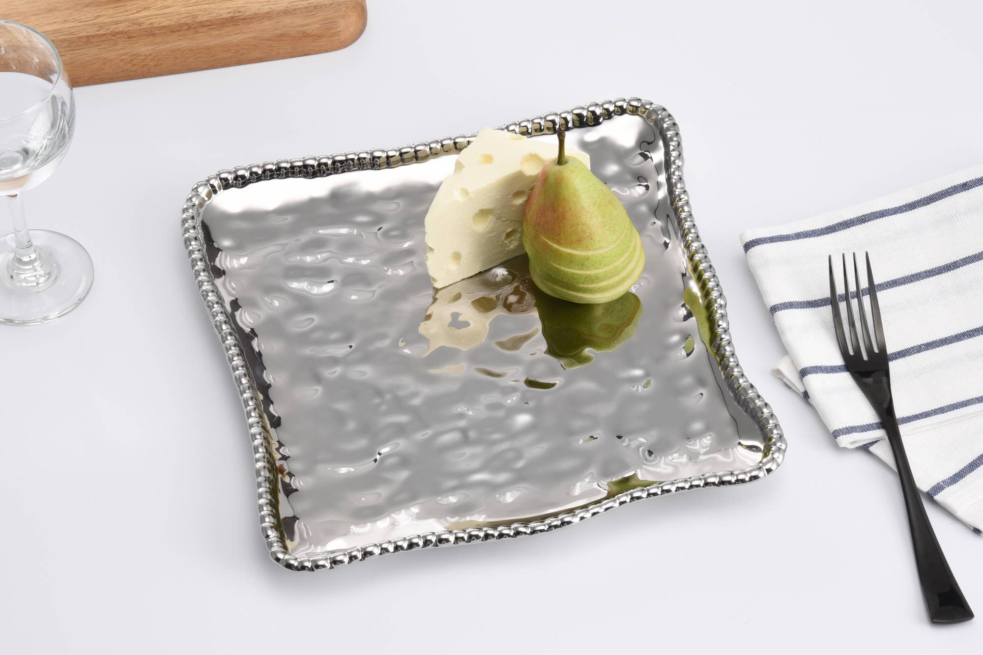 Pampa Bay Square Serving Platter - Silver
