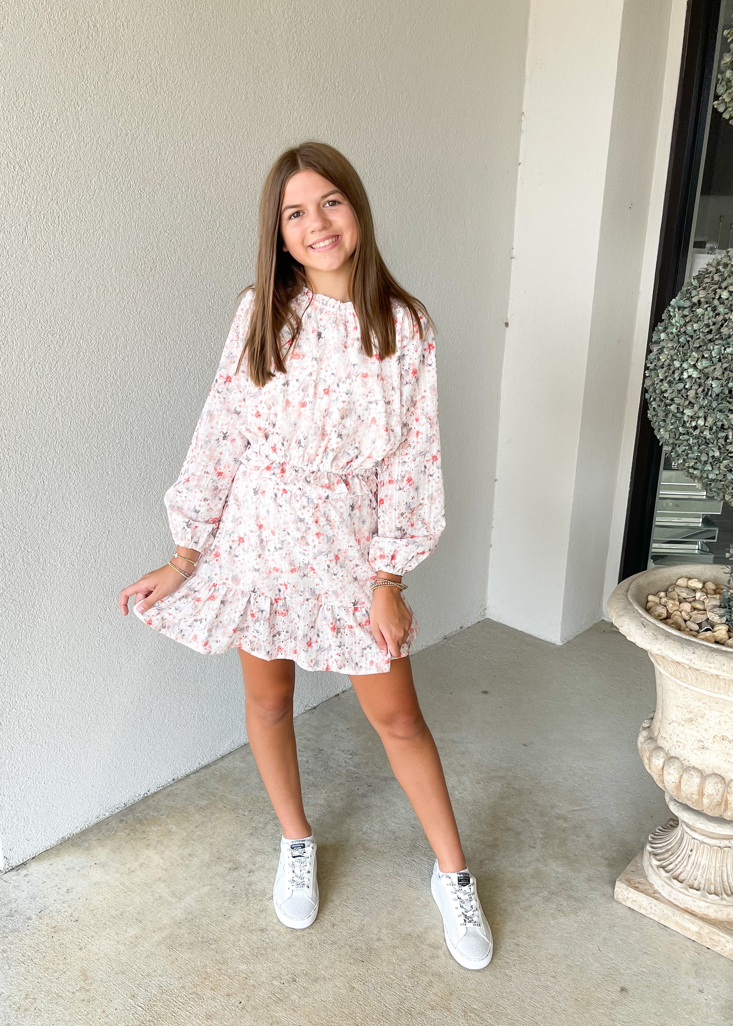 LBLOX TWEEN Detailed Eyelet Top - Floral - Gabrielle's Biloxi