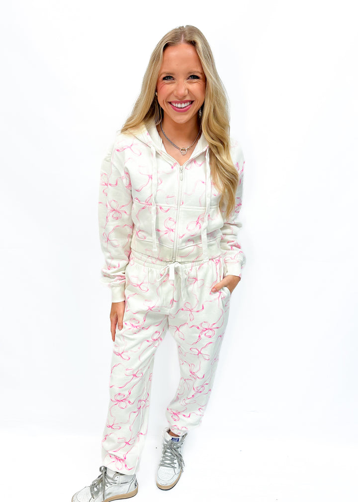 Love Shack Fancy Pierra Crop Hoodie - Pastry Pink - Gabrielle's Biloxi