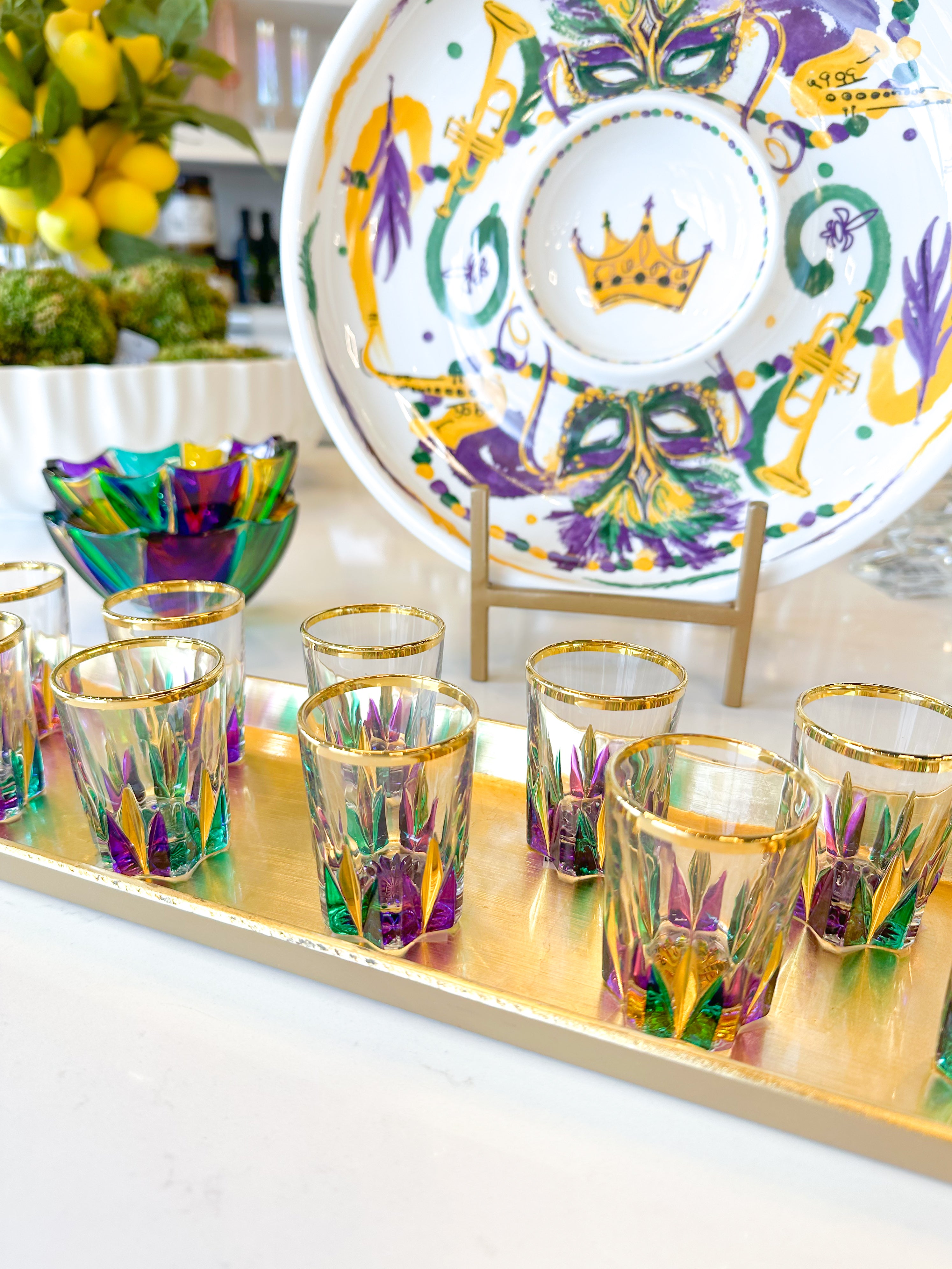 Mardi Gras Shot Glass